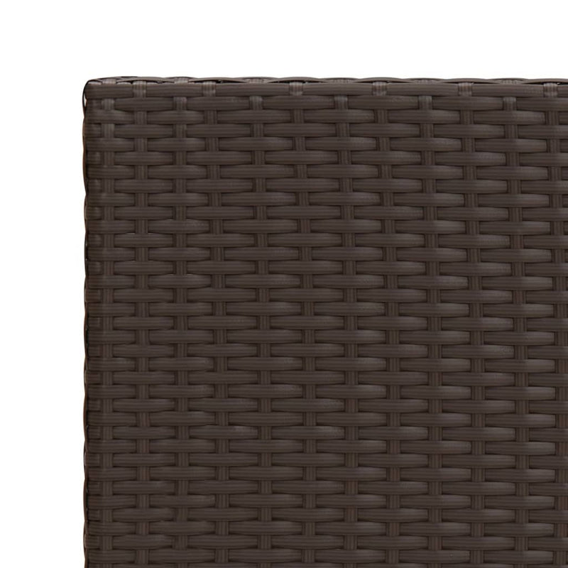vidaXL Side Table Brown 55x45x49 cm Poly Rattan