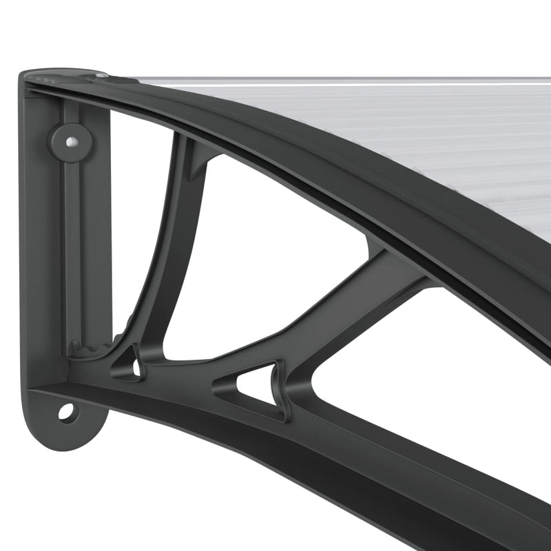 vidaXL Door Canopy Black 150x100 cm Polycarbonate
