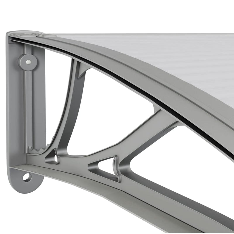 vidaXL Door Canopy Grey 350x100 cm Polycarbonate