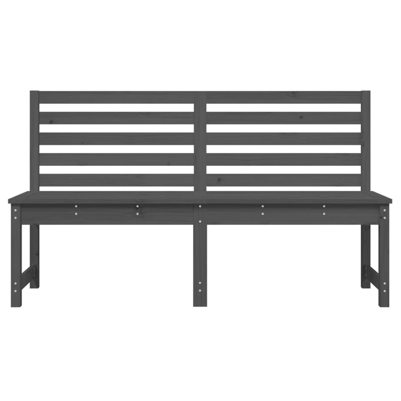 vidaXL Garden Bench Grey 157.5 cm Solid Wood Pine
