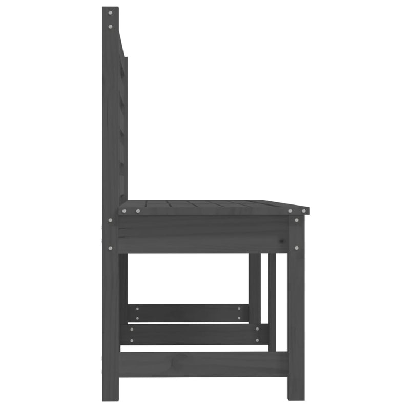 vidaXL Garden Bench Grey 157.5 cm Solid Wood Pine