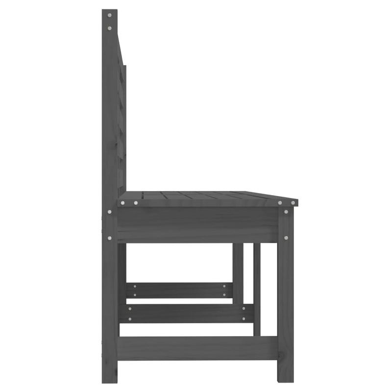 vidaXL Garden Bench Grey 201.5 cm Solid Wood Pine