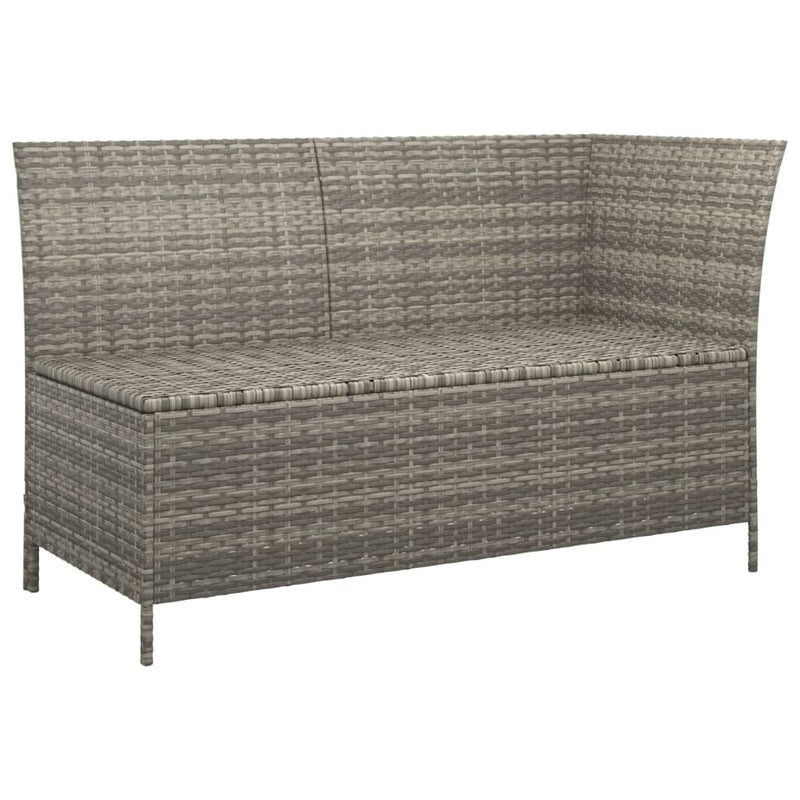 vidaXL 3 Piece Garden Lounge Set with Cushions Grey Poly Rattan