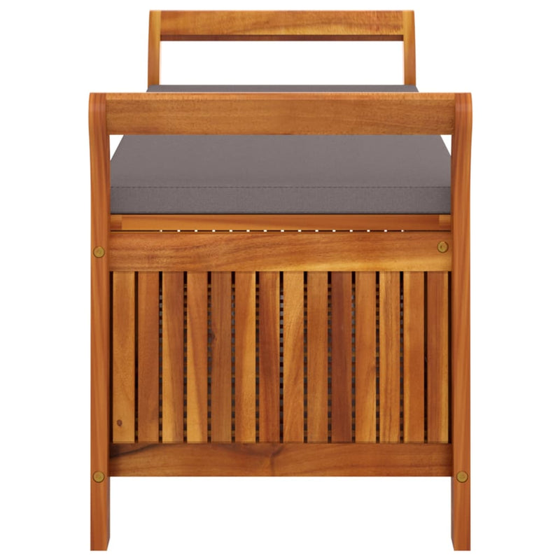 vidaXL Garden Storage Bench with Cushion 126 cm Solid Wood Acacia