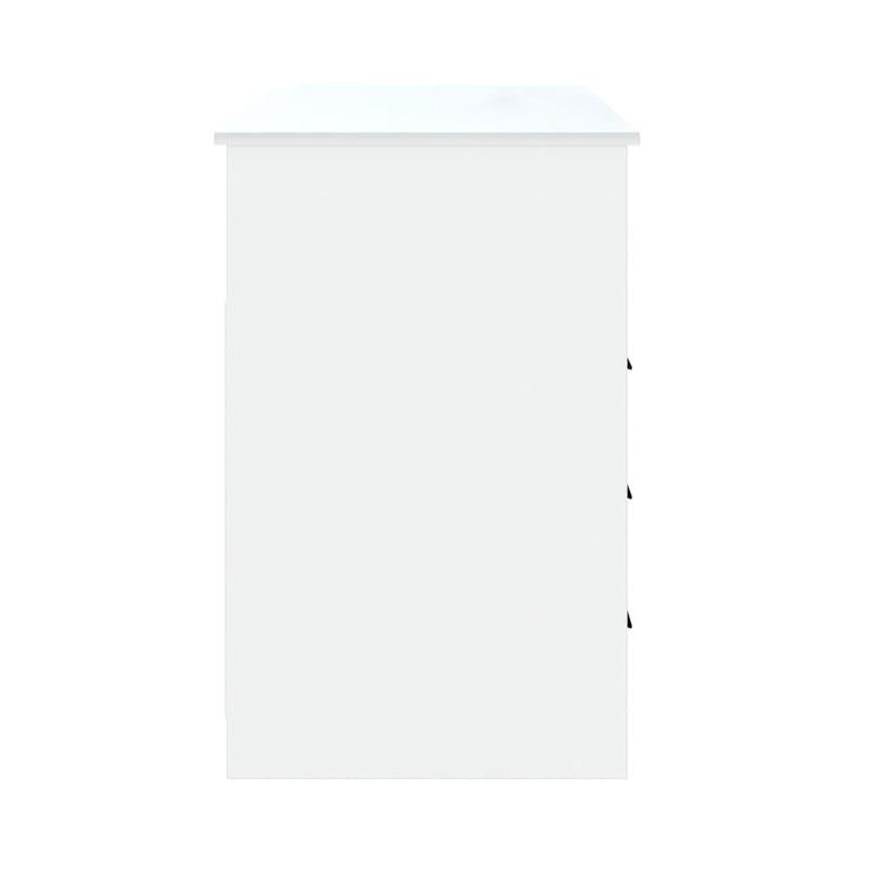 vidaXL Desk with Drawers White 102x50x76 cm Engineered Wood