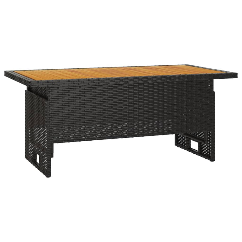 vidaXL 2 Piece Garden Lounge Set with Cushions Black Poly Rattan