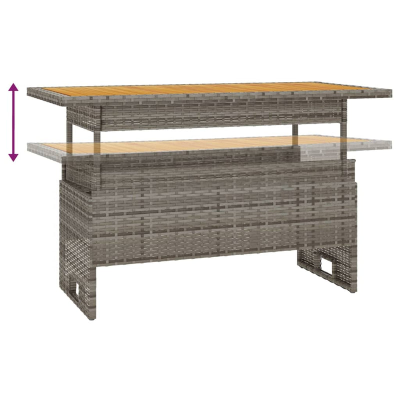 vidaXL 3 Piece Garden Lounge Set with Cushions Grey Poly Rattan