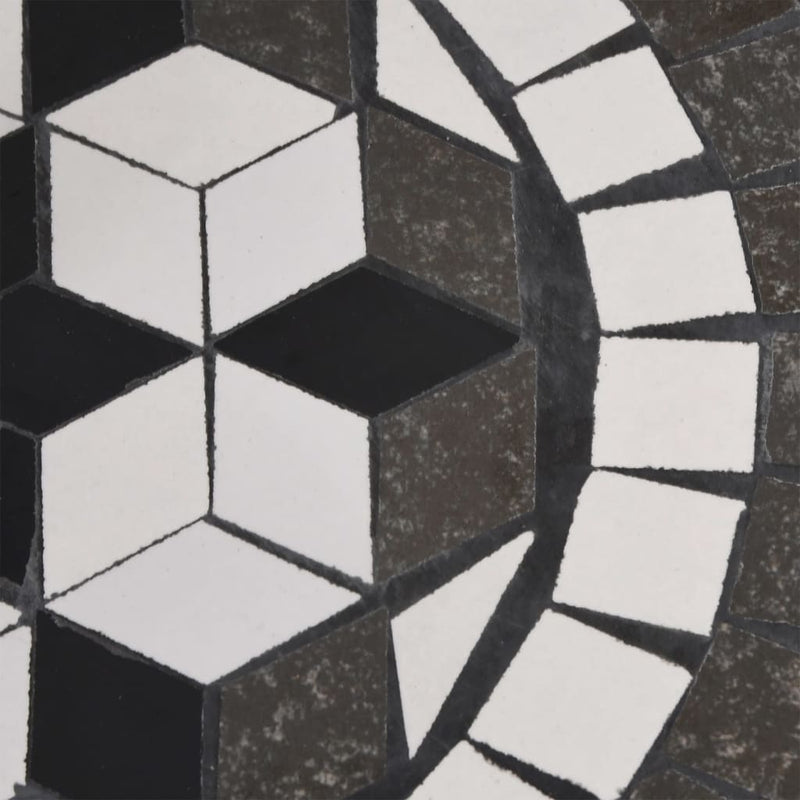 vidaXL Parasol Base Black and White Round 12 kg
