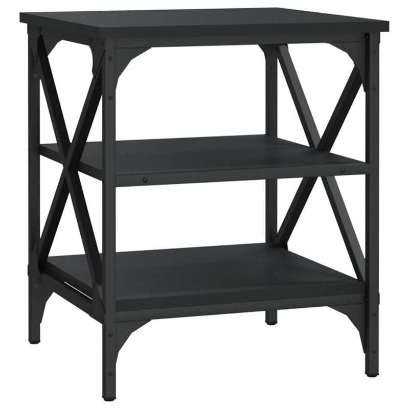 vidaXL Side Tables 2 pcs Black 40x42x50 cm Engineered Wood