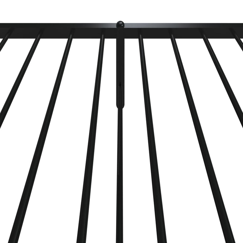 vidaXL Metal Bed Frame without Mattress with Footboard Black 90x190 cm