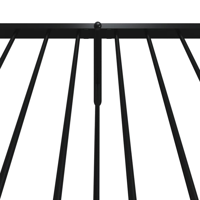 vidaXL Metal Bed Frame without Mattress with Footboard Black 107x203 cm King Single
