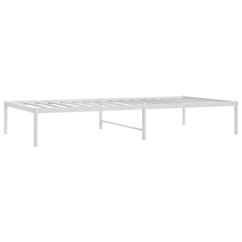 vidaXL Metal Bed Frame without Mattress White 90x190 cm