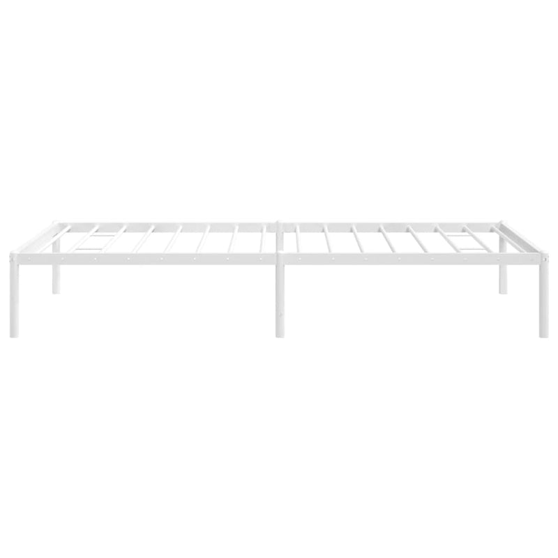 vidaXL Metal Bed Frame without Mattress White 90x190 cm