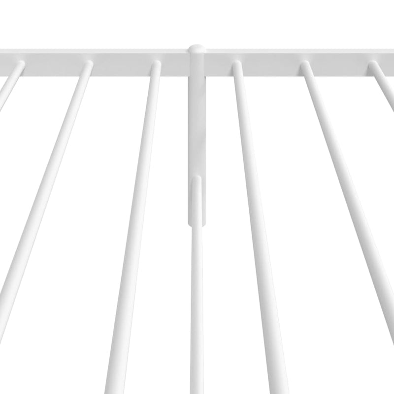 vidaXL Metal Bed Frame without Mattress with Headboard White 107x203 cm King Single