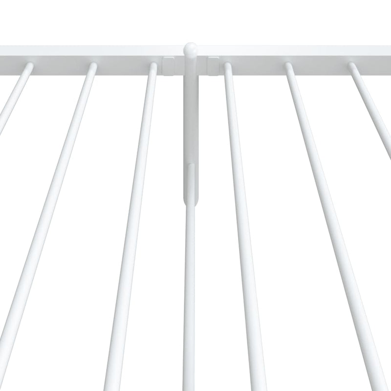 vidaXL Metal Bed Frame without Mattress with Footboard White 107x203 cm King Single