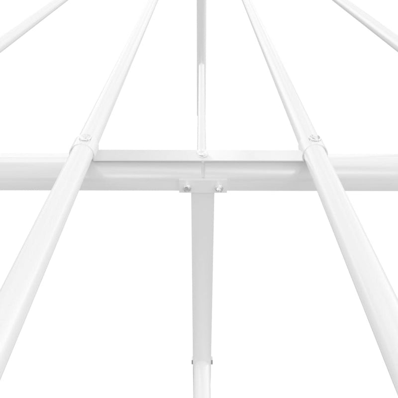 vidaXL Metal Bed Frame without Mattress with Footboard White 183x203 cm King
