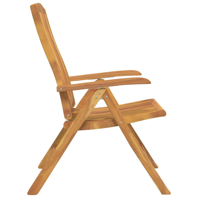 vidaXL Reclining Garden Chair 2 pcs Solid Wood Teak