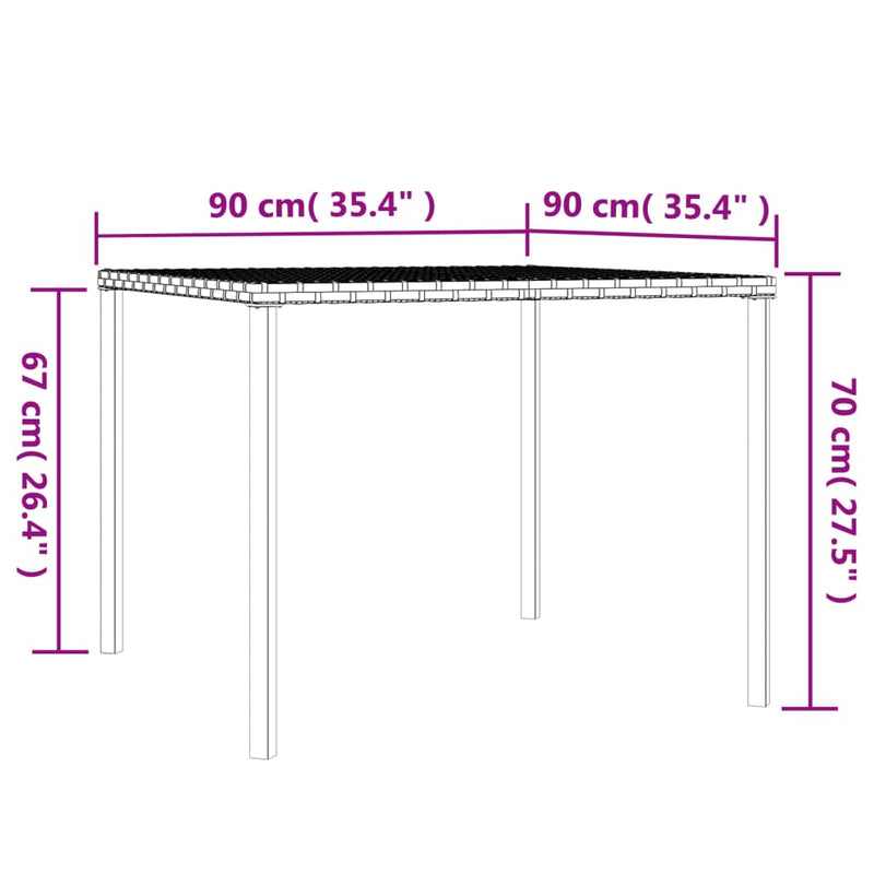 vidaXL 2 Piece Garden Dining Set with Cushions Grey Poly Rattan