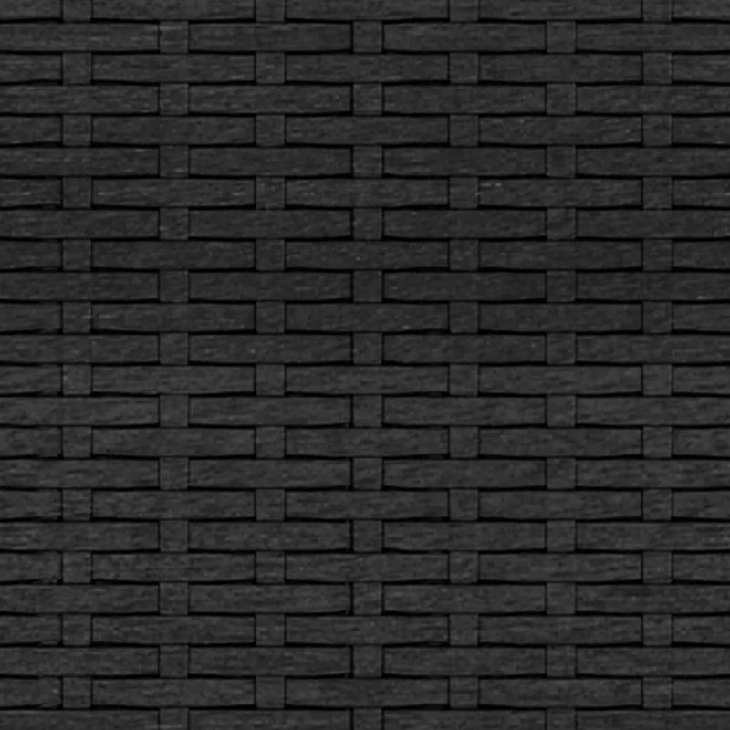 vidaXL 2 Piece Garden Lounge Set with Cushions Black Poly Rattan
