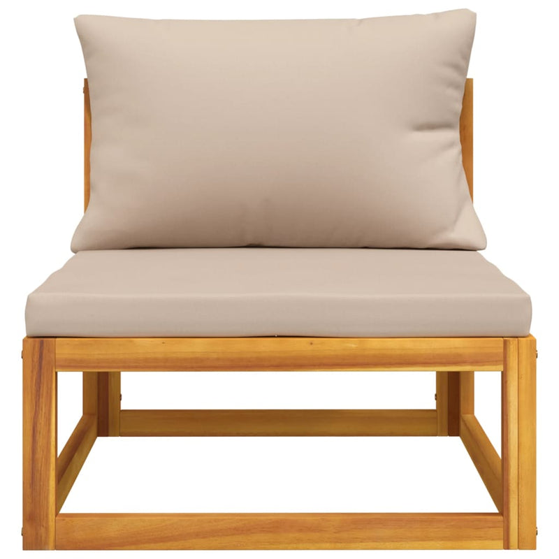 vidaXL 2 Piece Garden Sofa Set with Cushions Solid Wood Acacia