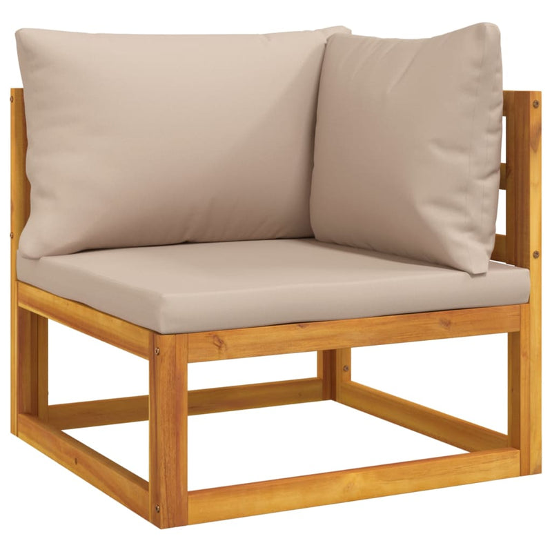 vidaXL 2 Piece Garden Sofa Set with Cushions Solid Wood Acacia