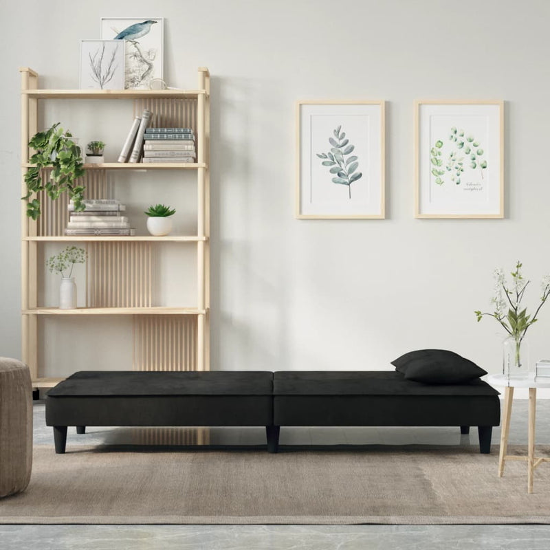 vidaXL Sofa Bed Black Velvet