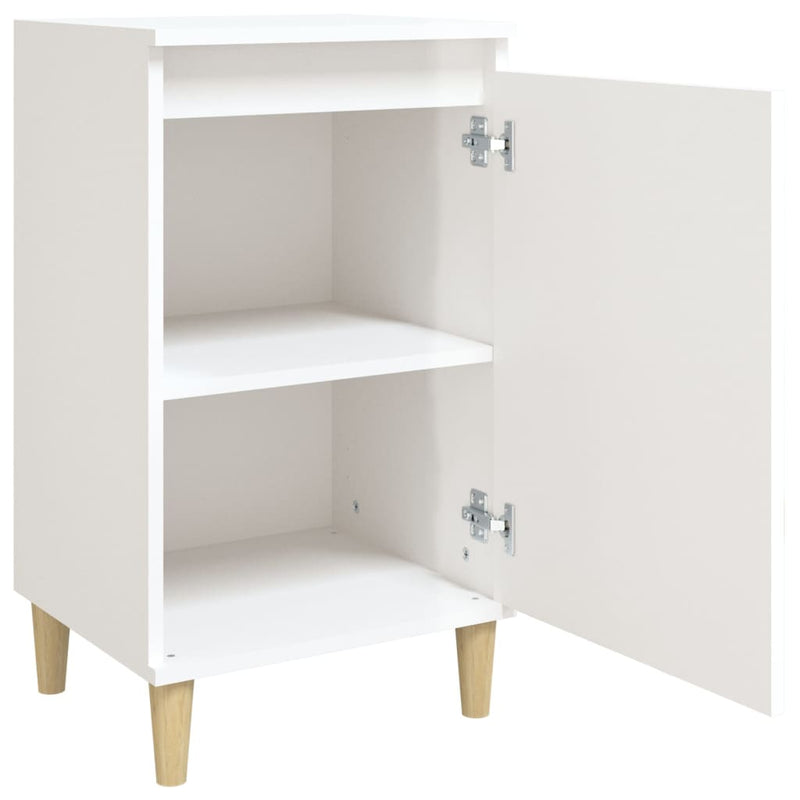 vidaXL Bedside Cabinets 2 pcs High Gloss White 40x35x70 cm Engineered Wood