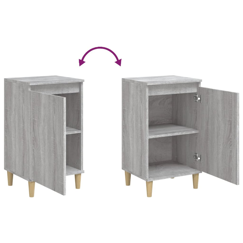 vidaXL Bedside Cabinets 2 pcs Grey Sonoma 40x35x70 cm Engineered Wood