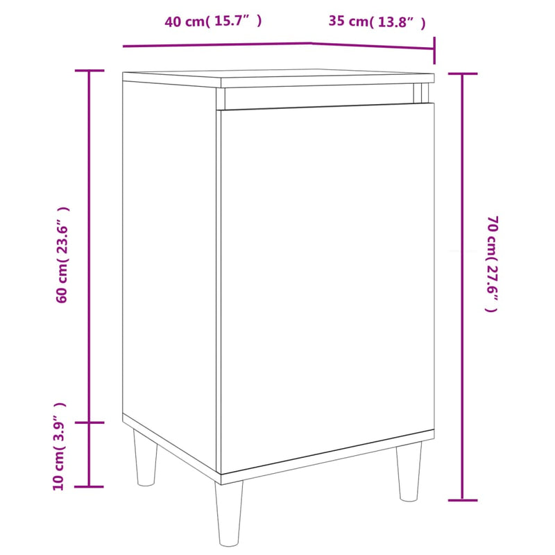 vidaXL Bedside Cabinets 2 pcs Grey Sonoma 40x35x70 cm Engineered Wood