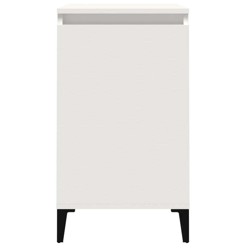 vidaXL Bedside Cabinet White 40x35x70 cm Engineered Wood