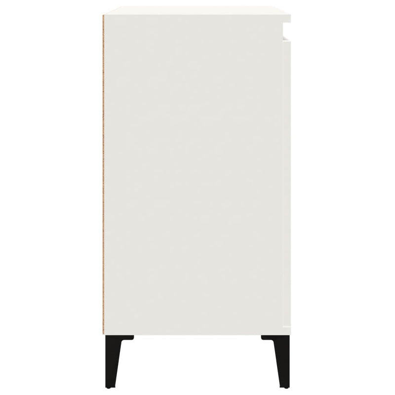 vidaXL Bedside Cabinet White 40x35x70 cm Engineered Wood