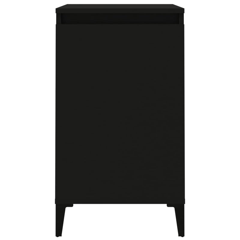 vidaXL Bedside Cabinets 2 pcs Black 40x35x70 cm Engineered Wood
