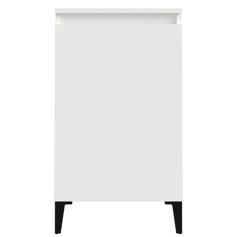 vidaXL Bedside Cabinet High Gloss White 40x35x70 cm Engineered Wood