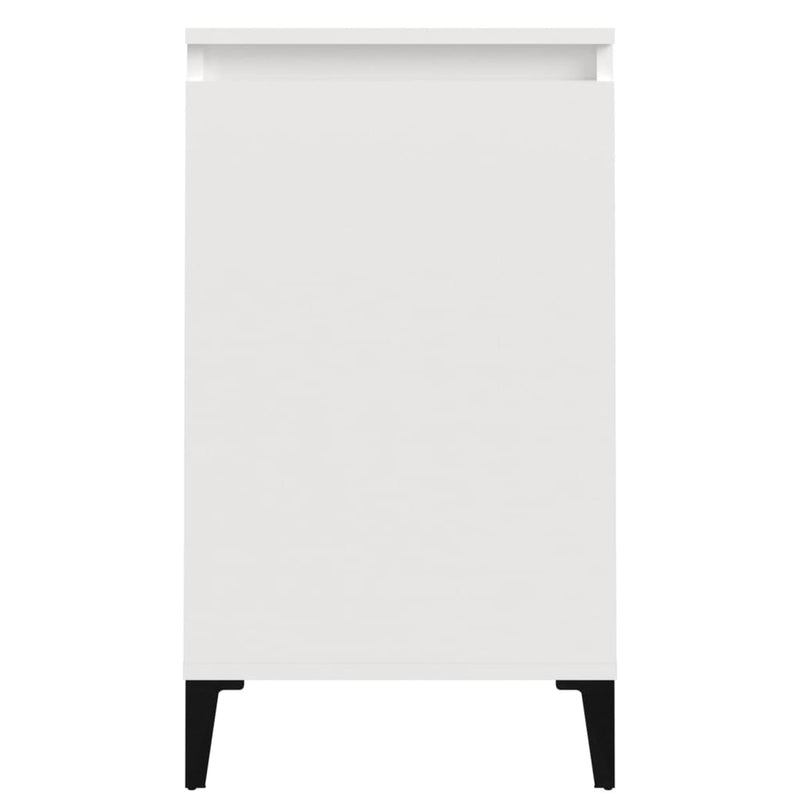 vidaXL Bedside Cabinets 2 pcs High Gloss White 40x35x70cm Engineered Wood