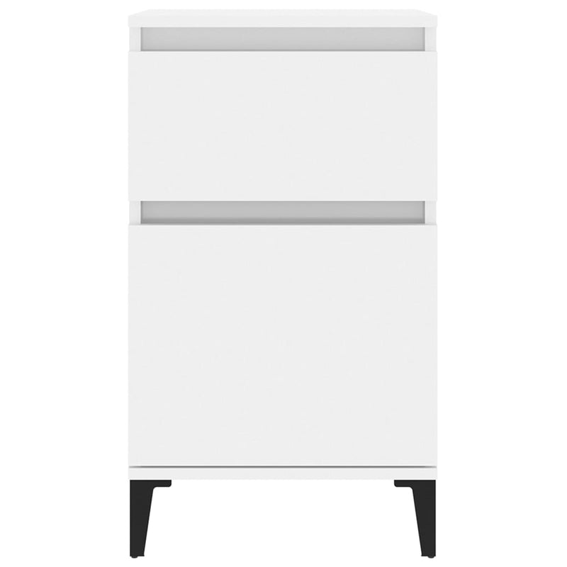 vidaXL Bedside Cabinets 2 pcs High Gloss White 40x35x70 cm