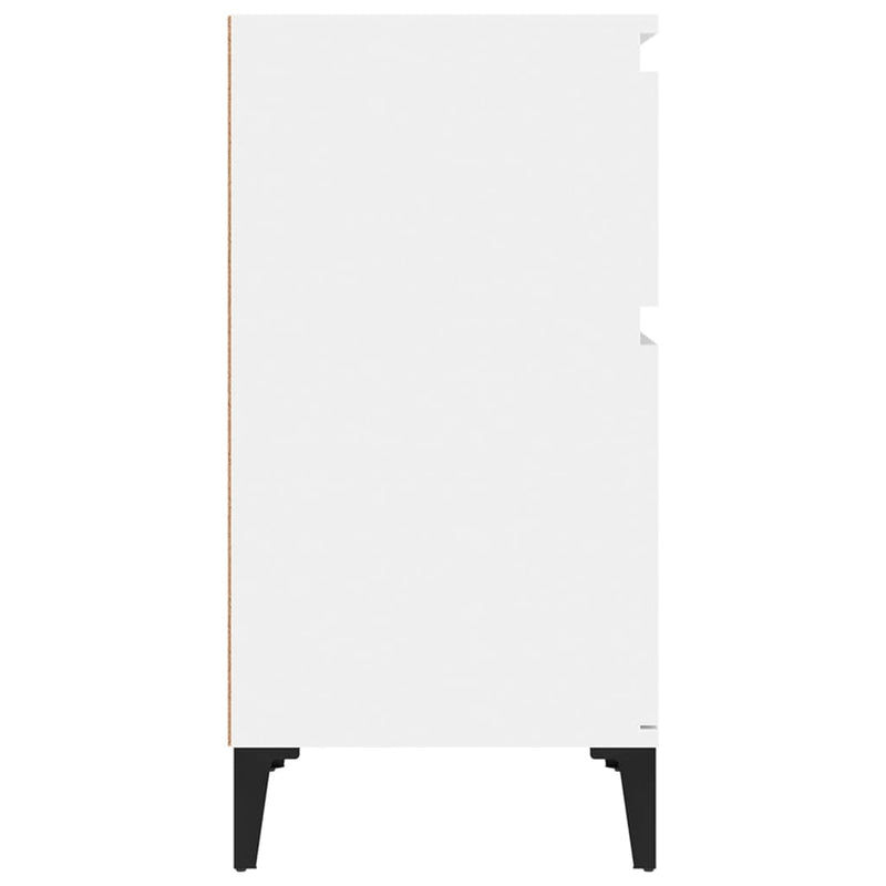 vidaXL Bedside Cabinets 2 pcs High Gloss White 40x35x70 cm
