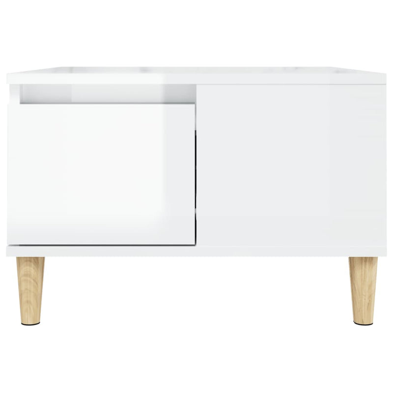 vidaXL Coffee Table High Gloss White 55x55x36.5 cm Engineered Wood