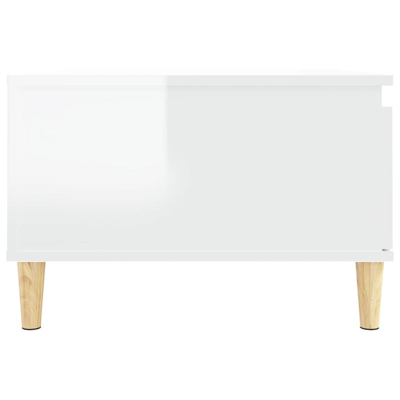 vidaXL Coffee Table High Gloss White 55x55x36.5 cm Engineered Wood