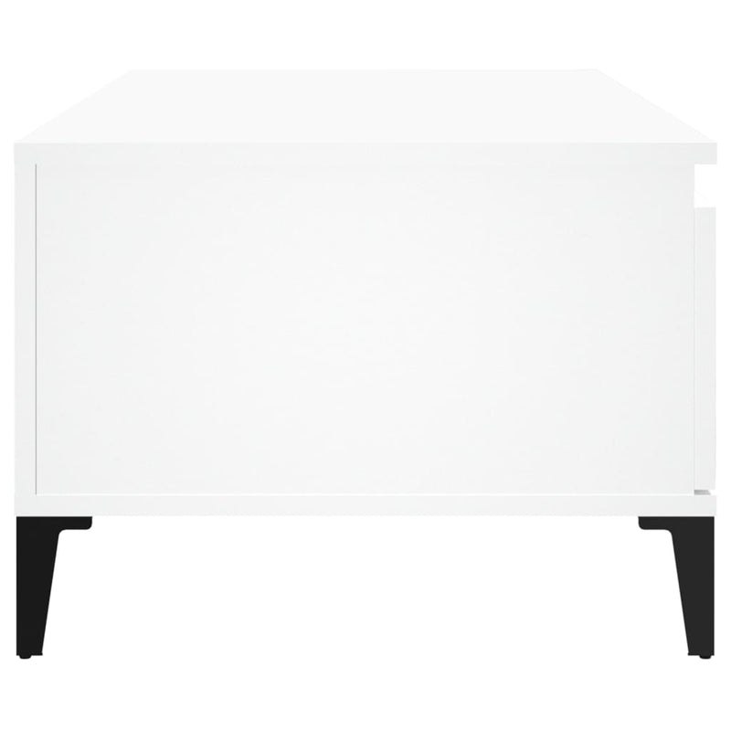 vidaXL Coffee Table White 90x50x36.5 cm Engineered Wood