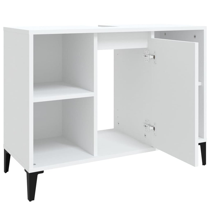 vidaXL Sink Cabinet White 80x33x60 cm Engineered Wood
