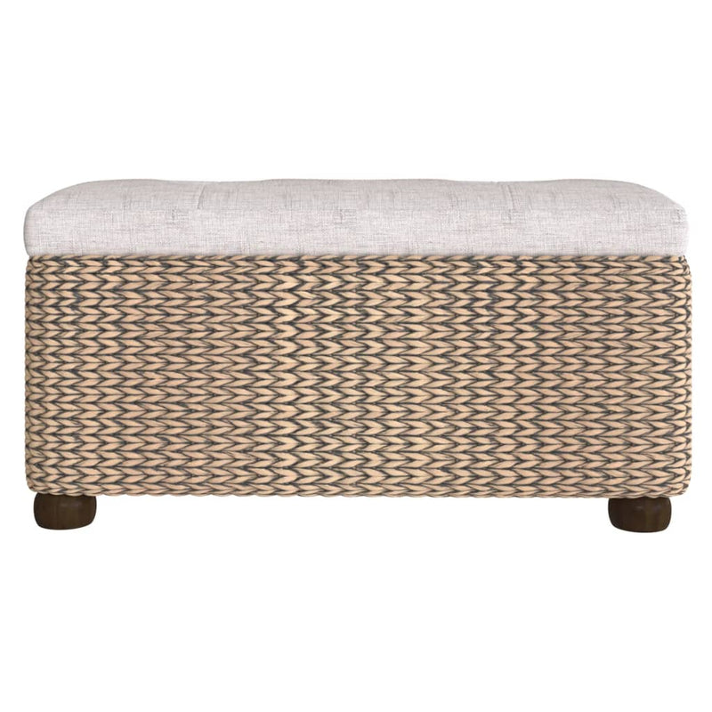 Storage Bench with Grey Cushion 69 cm Cattail