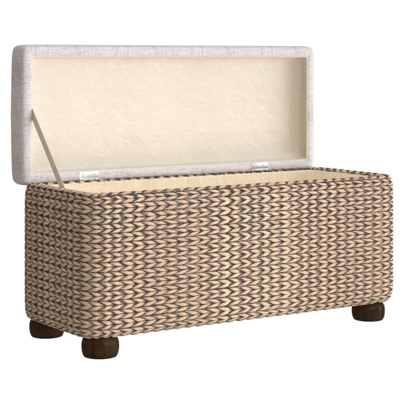 Storage Bench with Grey Cushion 69 cm Cattail