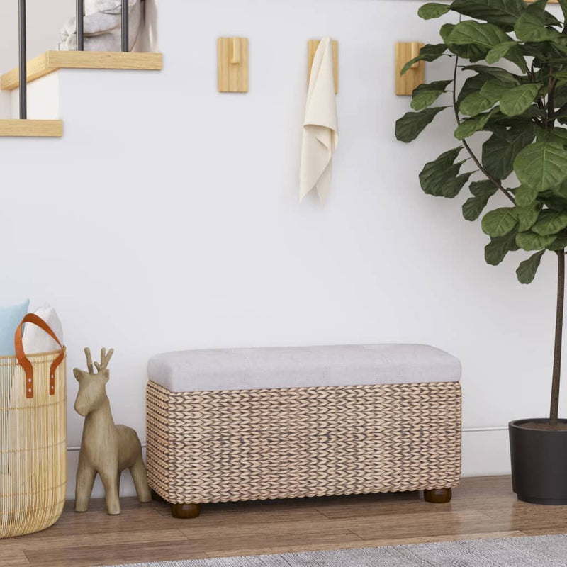 Storage Bench with Grey Cushion 69 cm Cattail