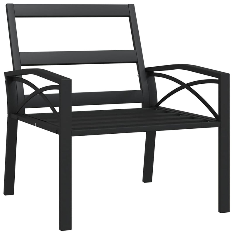vidaXL Garden Chairs with Grey Cushions 2 pcs 68x76x79 cm Steel