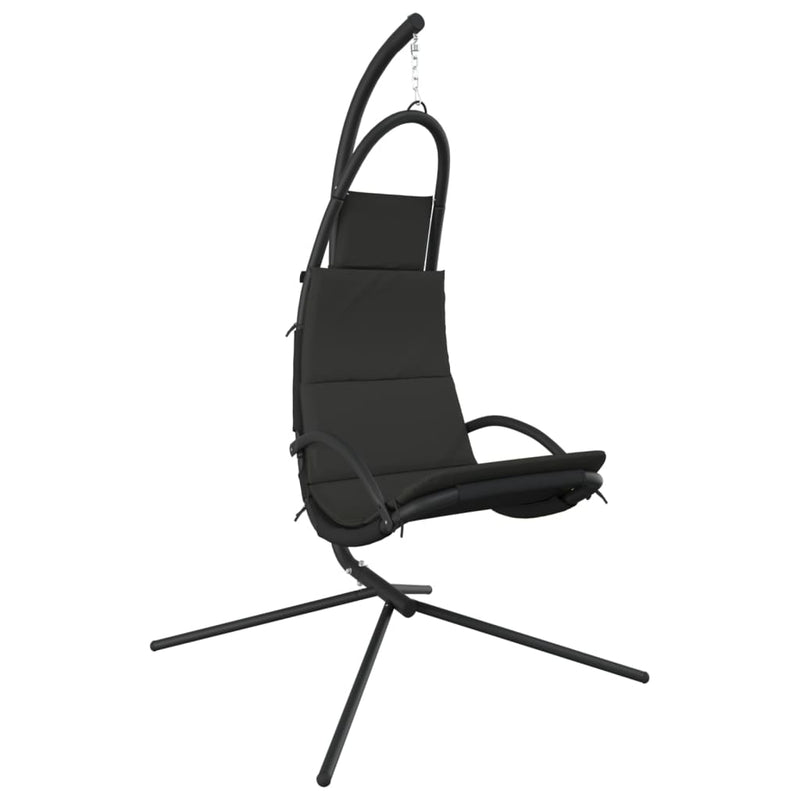 vidaXL Garden Swing Chair with Cushion Dark Grey Oxford Fabric&Steel