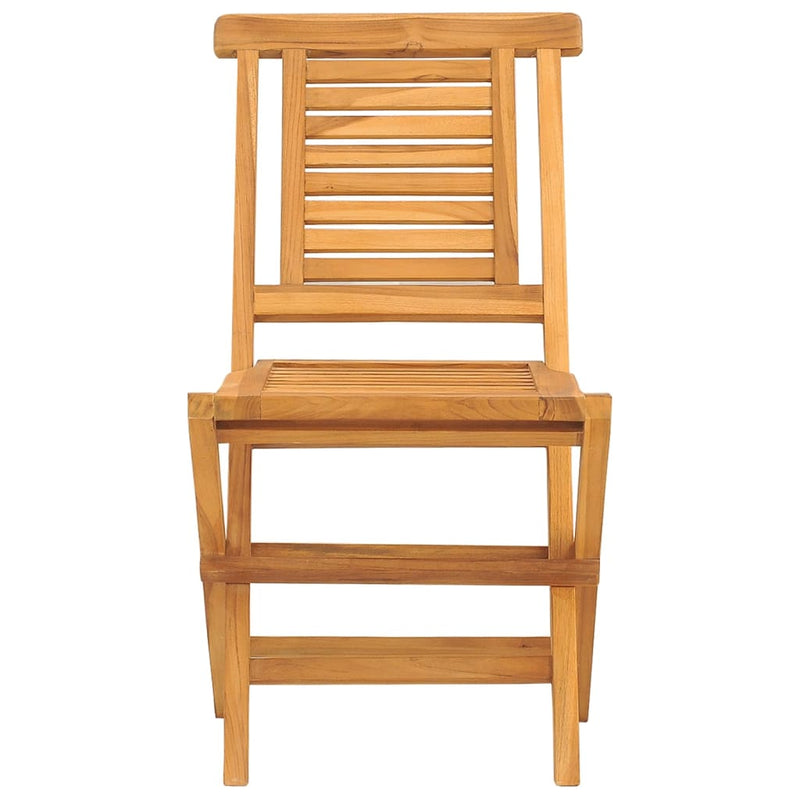 vidaXL Folding Garden Chairs 2 pcs 47x63x90 cm Solid Wood Teak