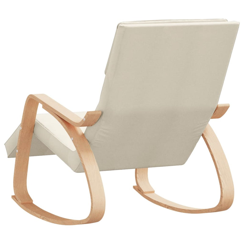vidaXL Rocking Chair Cream Fabric