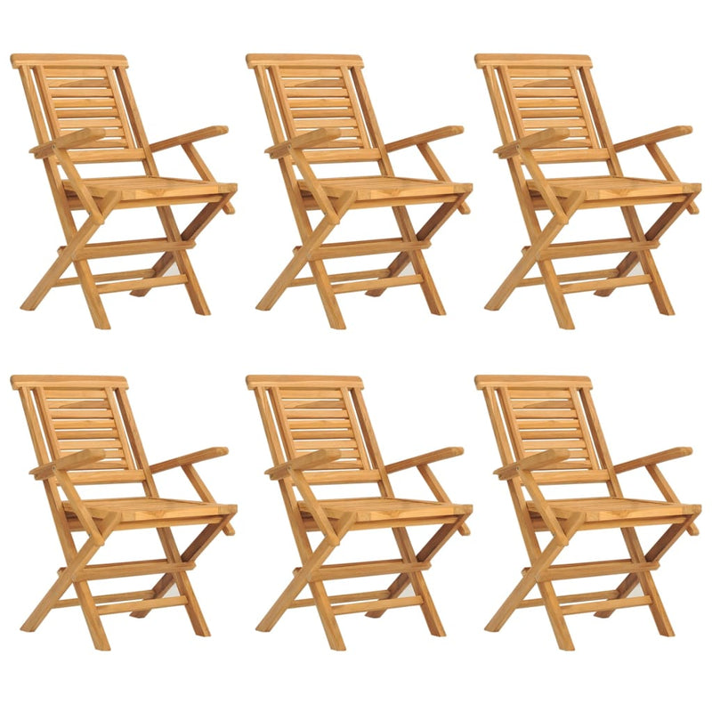 vidaXL 7 Piece Garden Dining Set Solid Wood Teak