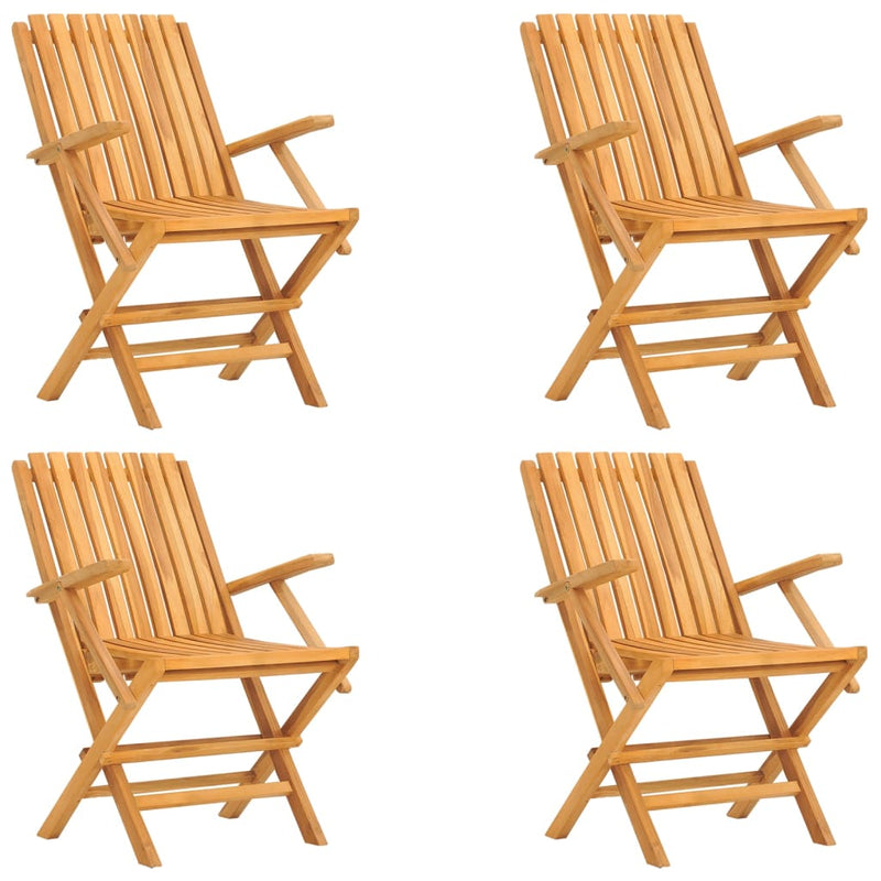 vidaXL 5 Piece Garden Dining Set Solid Wood Teak