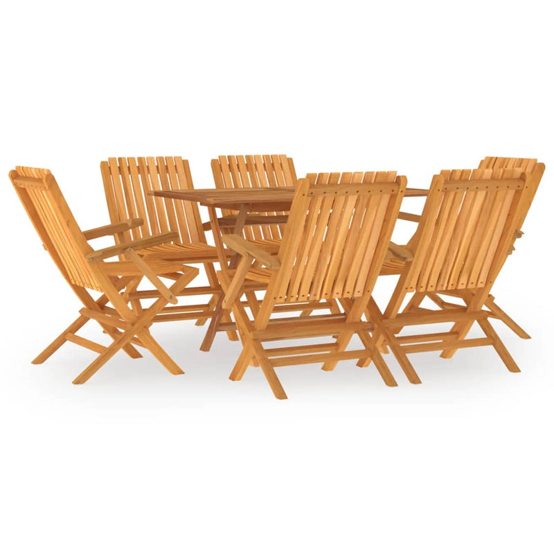 vidaXL 7 Piece Garden Dining Set Solid Wood Teak